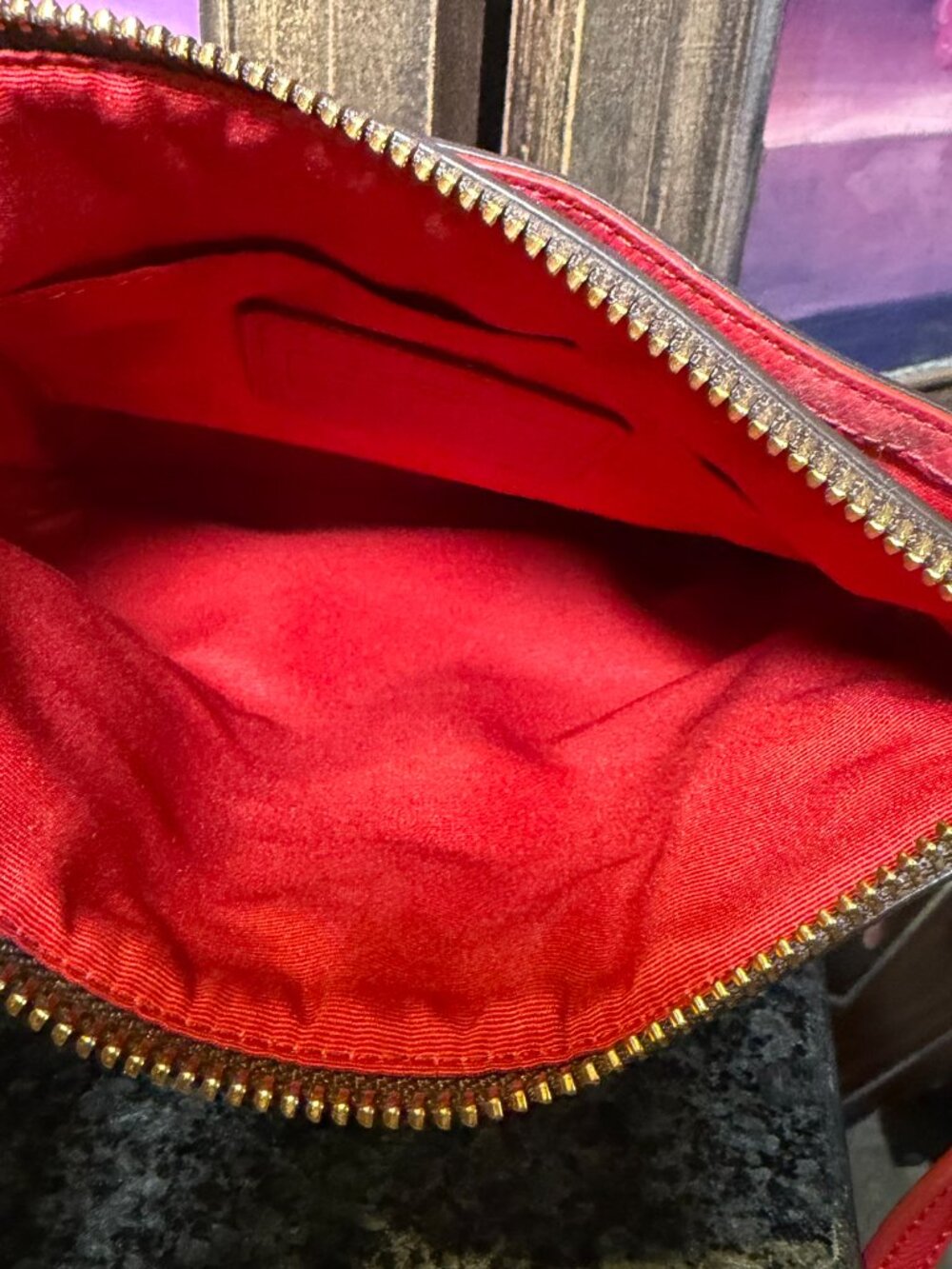 Coach Signature Brown Red Crossbody Bag & F66506 Wristlet Set NWT - Picture 7 of 11